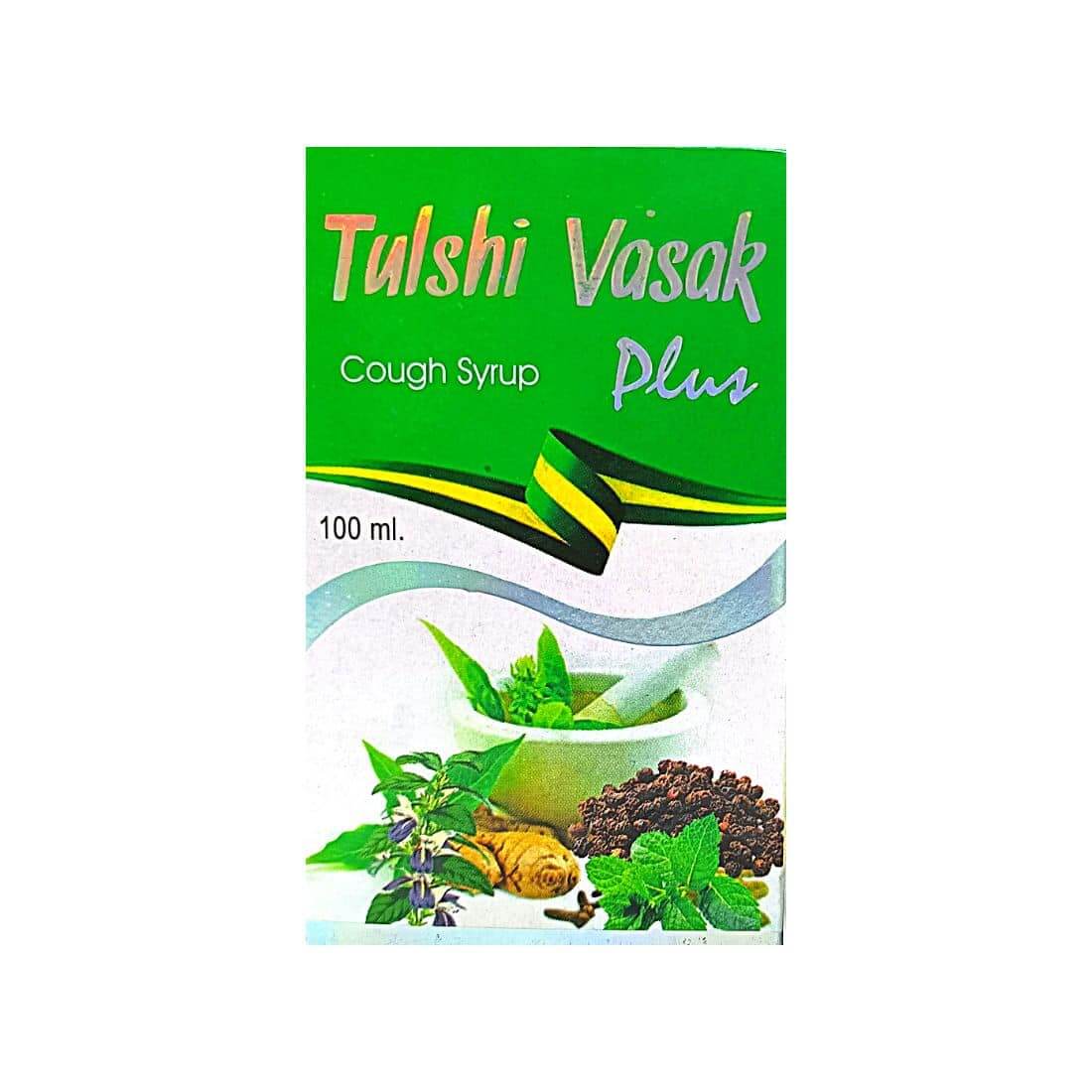 Biswas Vasak Tulsi Cough Relief Syrup 100ml. ( pack of 6 ) - HEALTH AIM PHARMACY