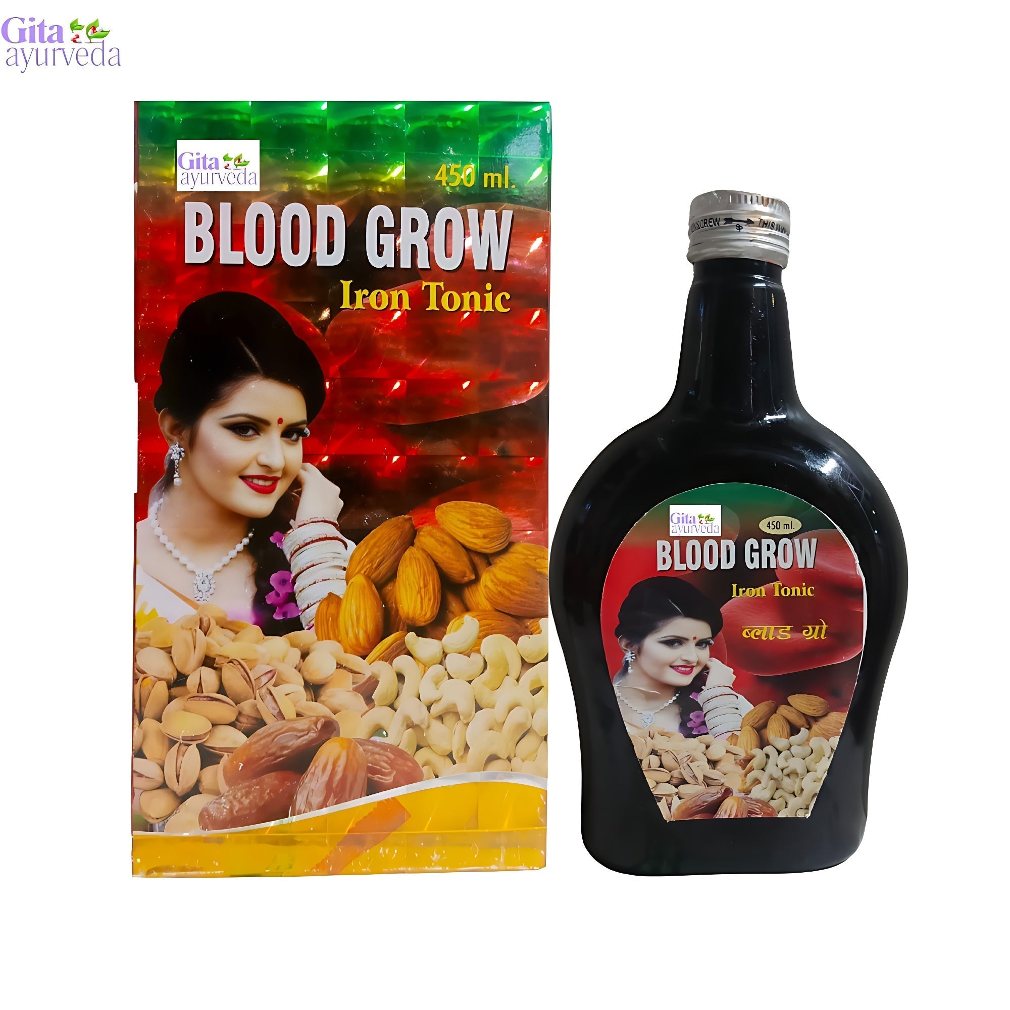 Blood Grow Iron Tonic & Red Blood Cells Normal Range ( Pack off 2) - HEALTH AIM PHARMACY