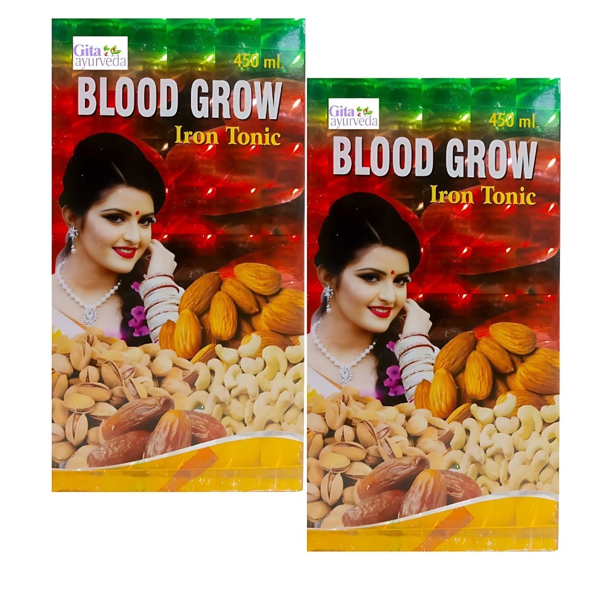 Blood Grow Iron Tonic & Red Blood Cells Normal Range ( Pack off 2) - HEALTH AIM PHARMACY