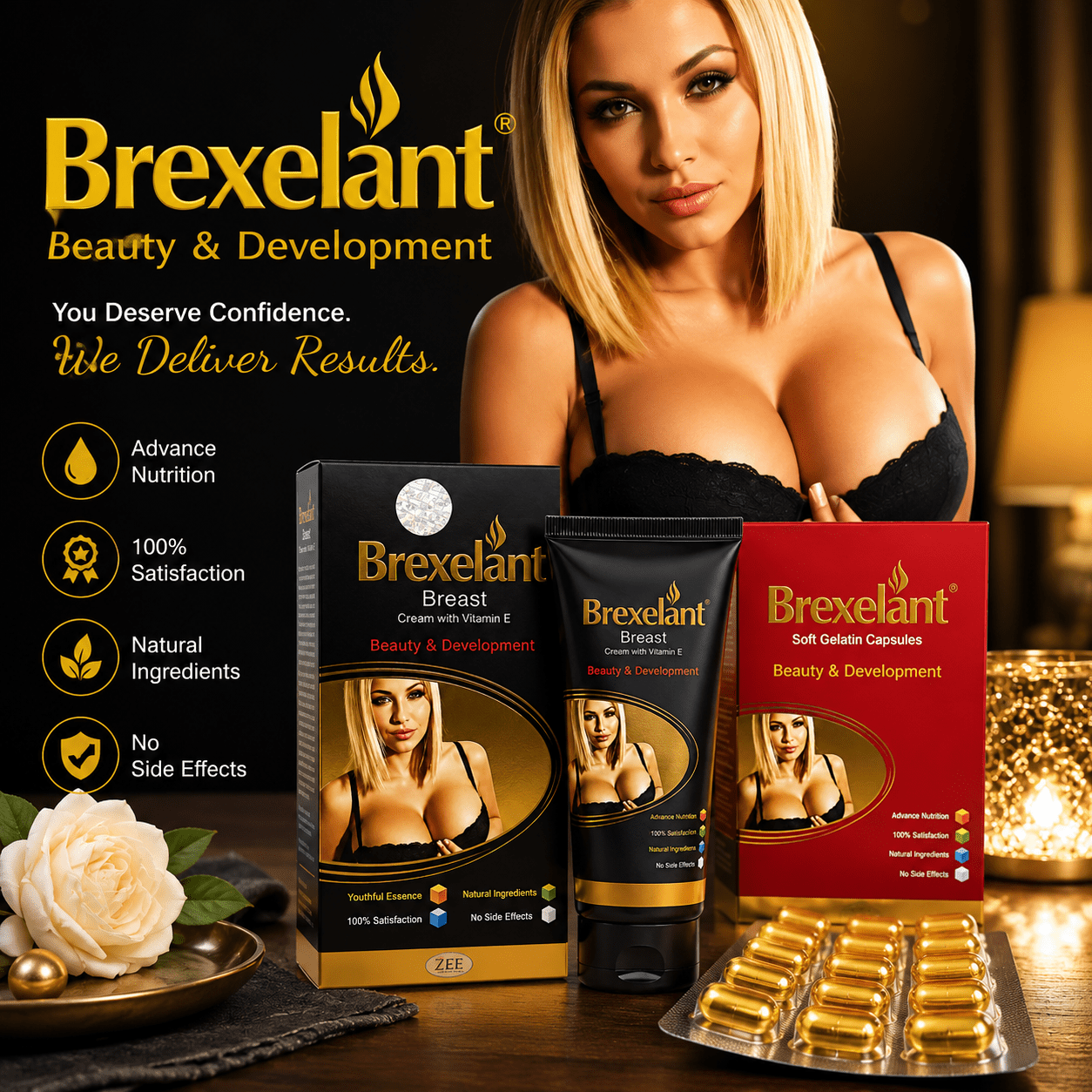 Breast Care Brexelant Breast Cream & Capsule (Combo) - HEALTH AIM PHARMACY