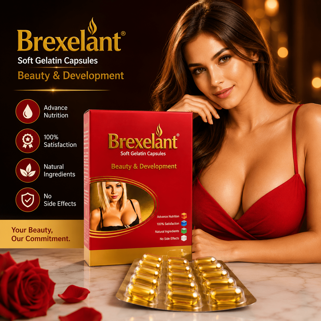 Breast Care Brexelant Breast Cream & Capsule (Combo) - HEALTH AIM PHARMACY