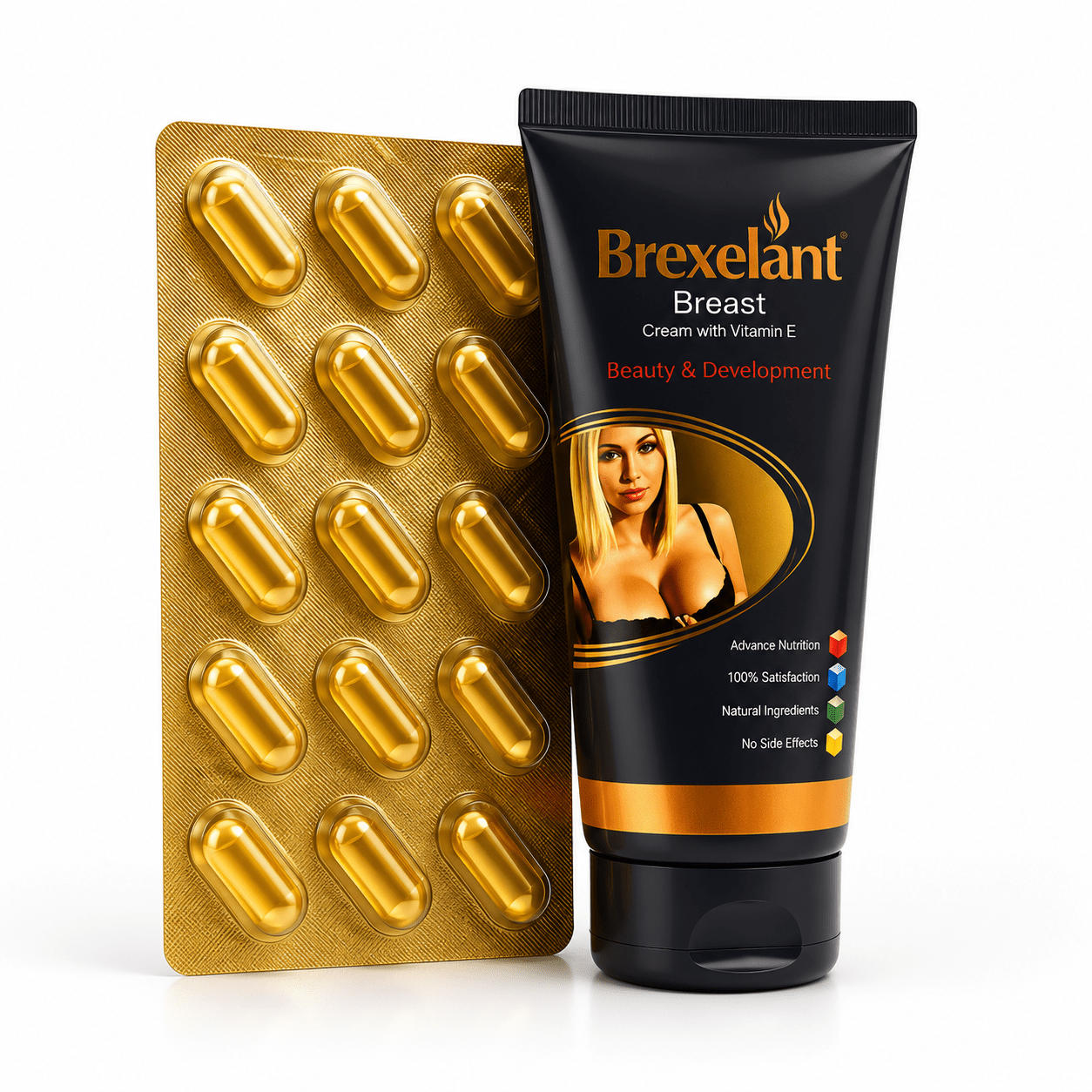 Breast Care Brexelant Breast Cream & Capsule (Combo) - HEALTH AIM PHARMACY