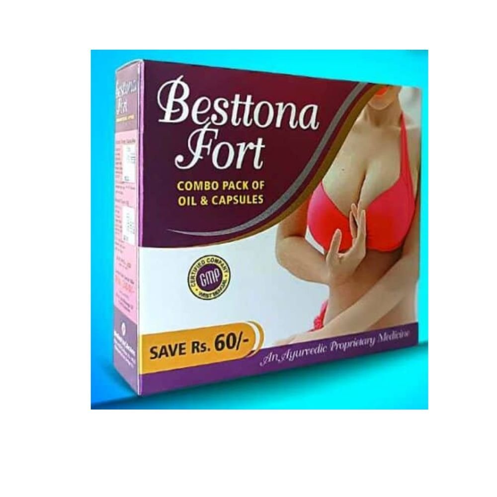 Breast Enlargement Besttona fort Oil and Capsule ( pack of 2) - HEALTH AIM PHARMACY