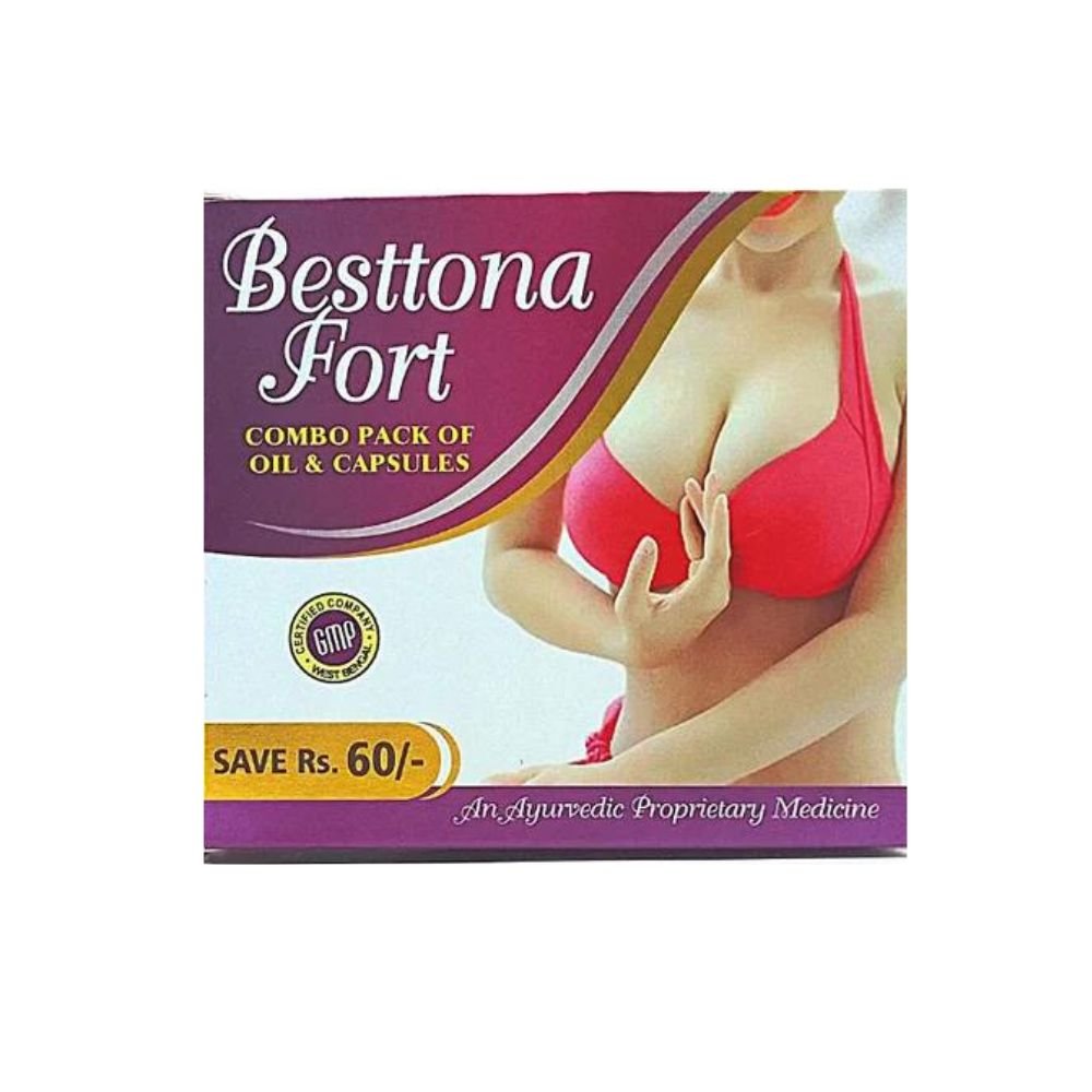 Breast Enlargement Besttona fort Oil and Capsule ( pack of 2) - HEALTH AIM PHARMACY