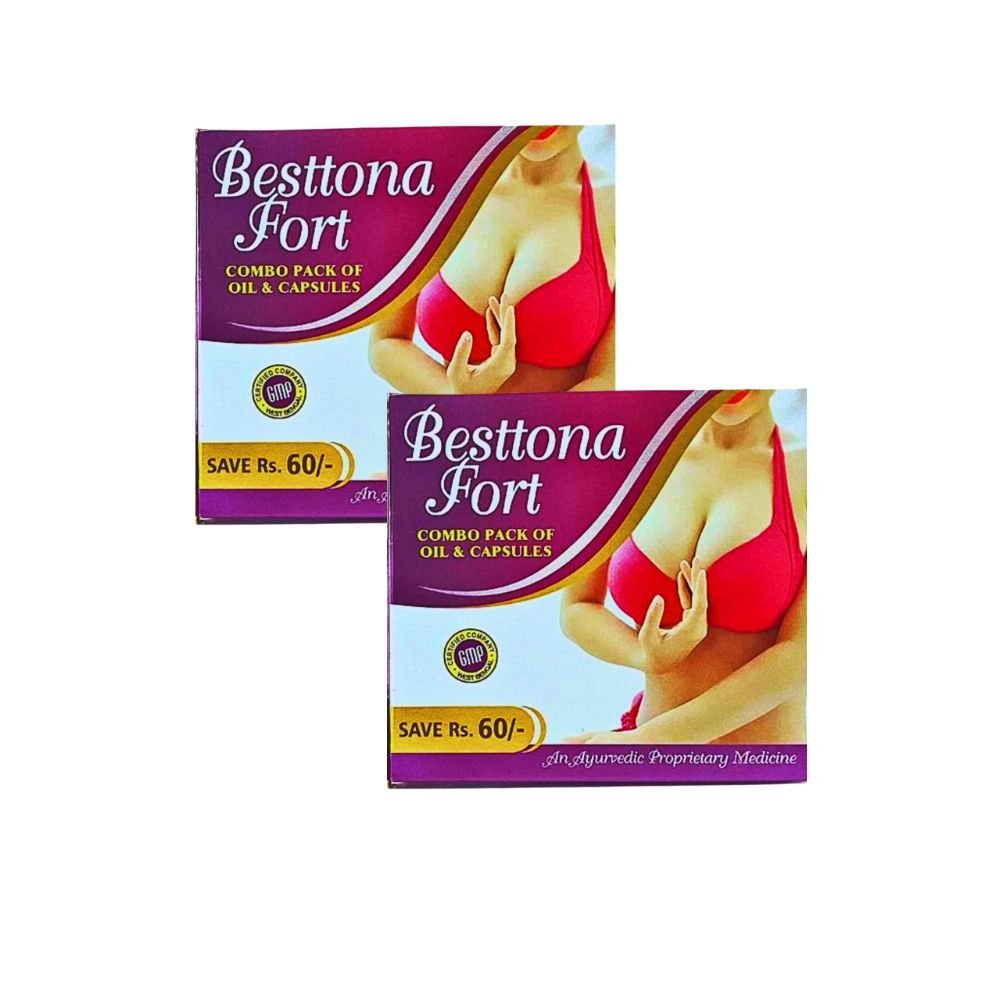 Breast Enlargement Besttona fort Oil and Capsule ( pack of 2) - HEALTH AIM PHARMACY