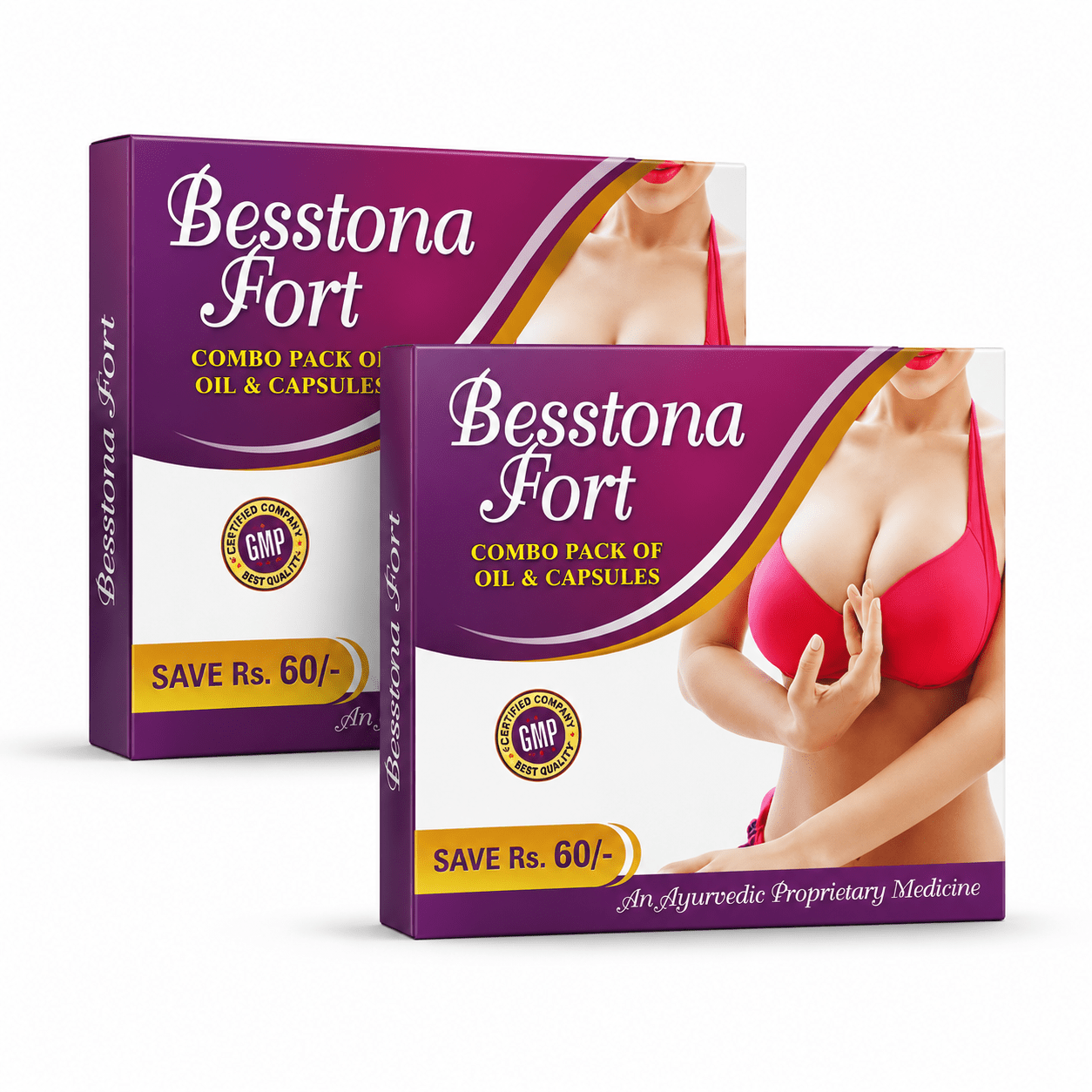 Breast Enlargement Besttona fort Oil and Capsule (Pack of 2) - HEALTH AIM PHARMACY