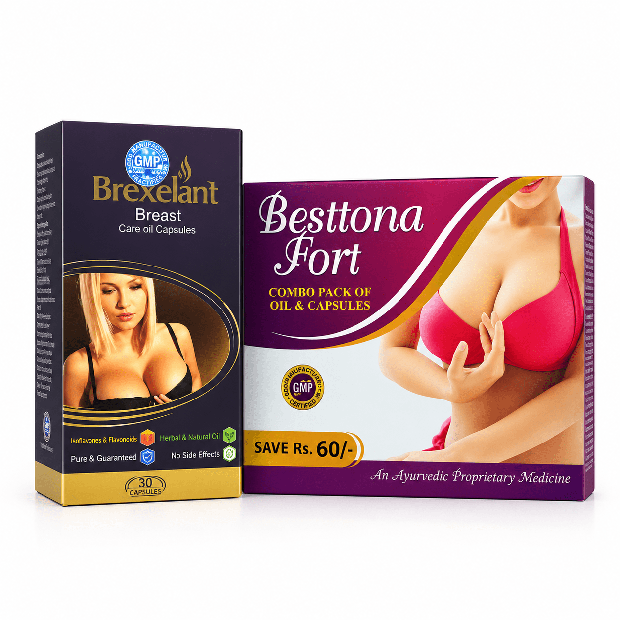 Brexelant Breast Cream & Besttona Fort Oil & Capsule - Combo Pack - HEALTH AIM PHARMACY