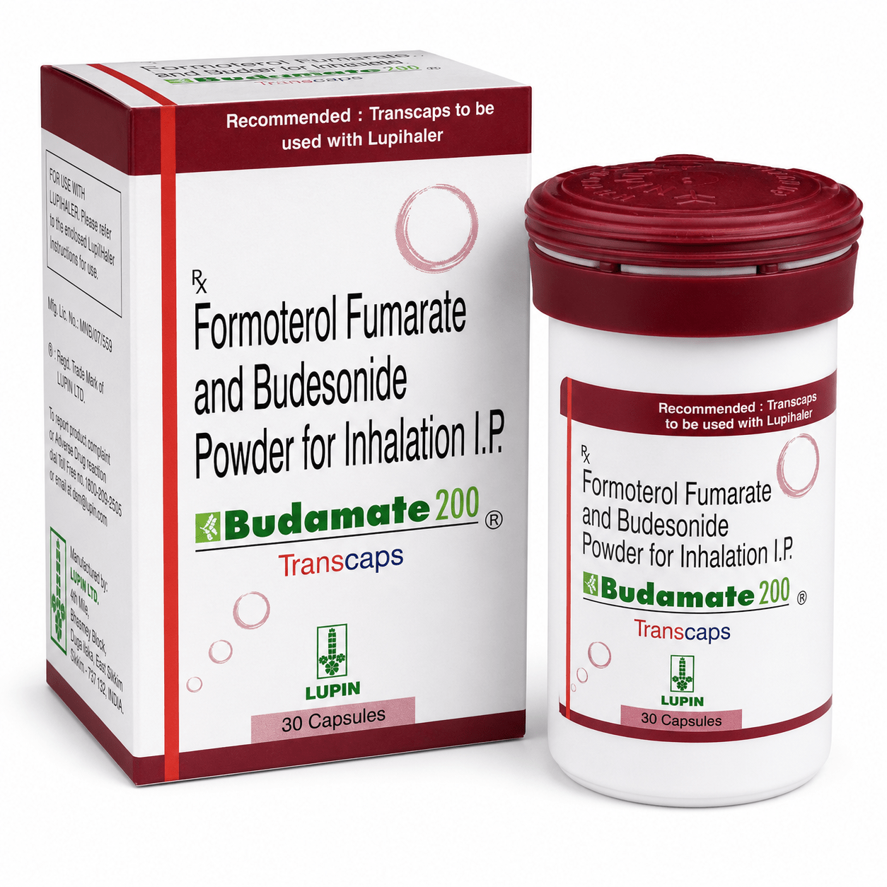BUDAMATE 200 Transcaps 30 Capsules - HEALTH AIM PHARMACY