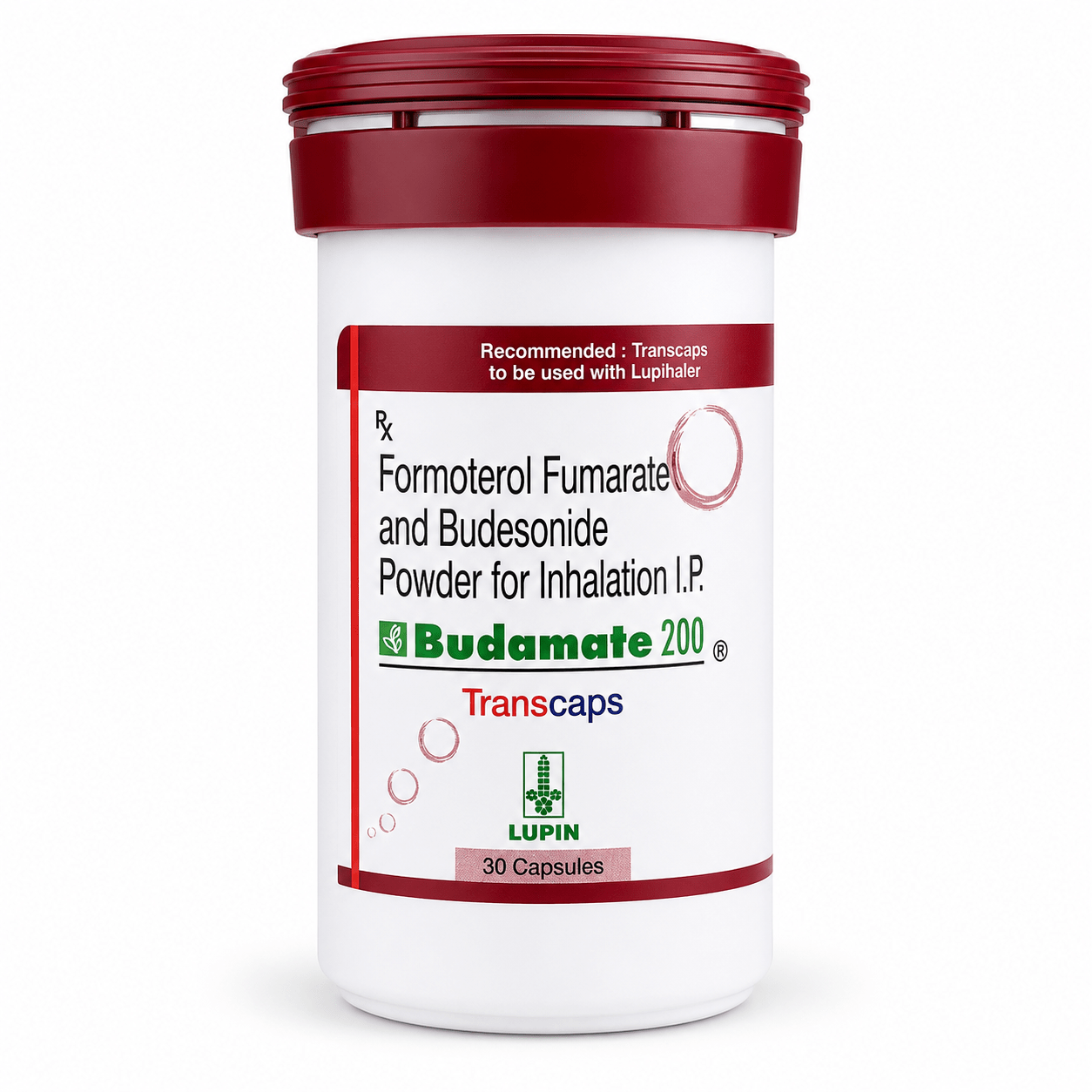 BUDAMATE 200 Transcaps 30 Capsules - HEALTH AIM PHARMACY