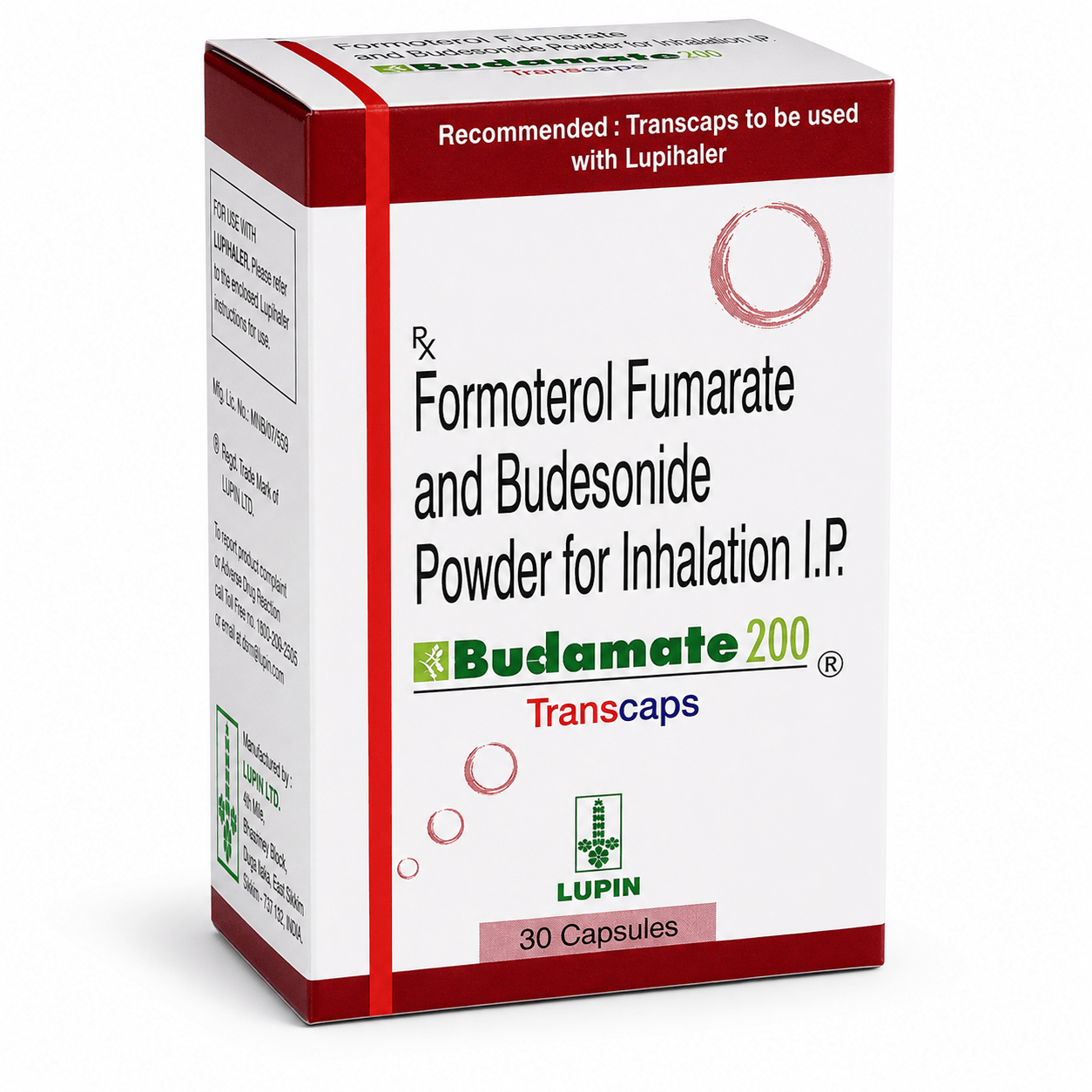 BUDAMATE 200 Transcaps 30 Capsules - HEALTH AIM PHARMACY