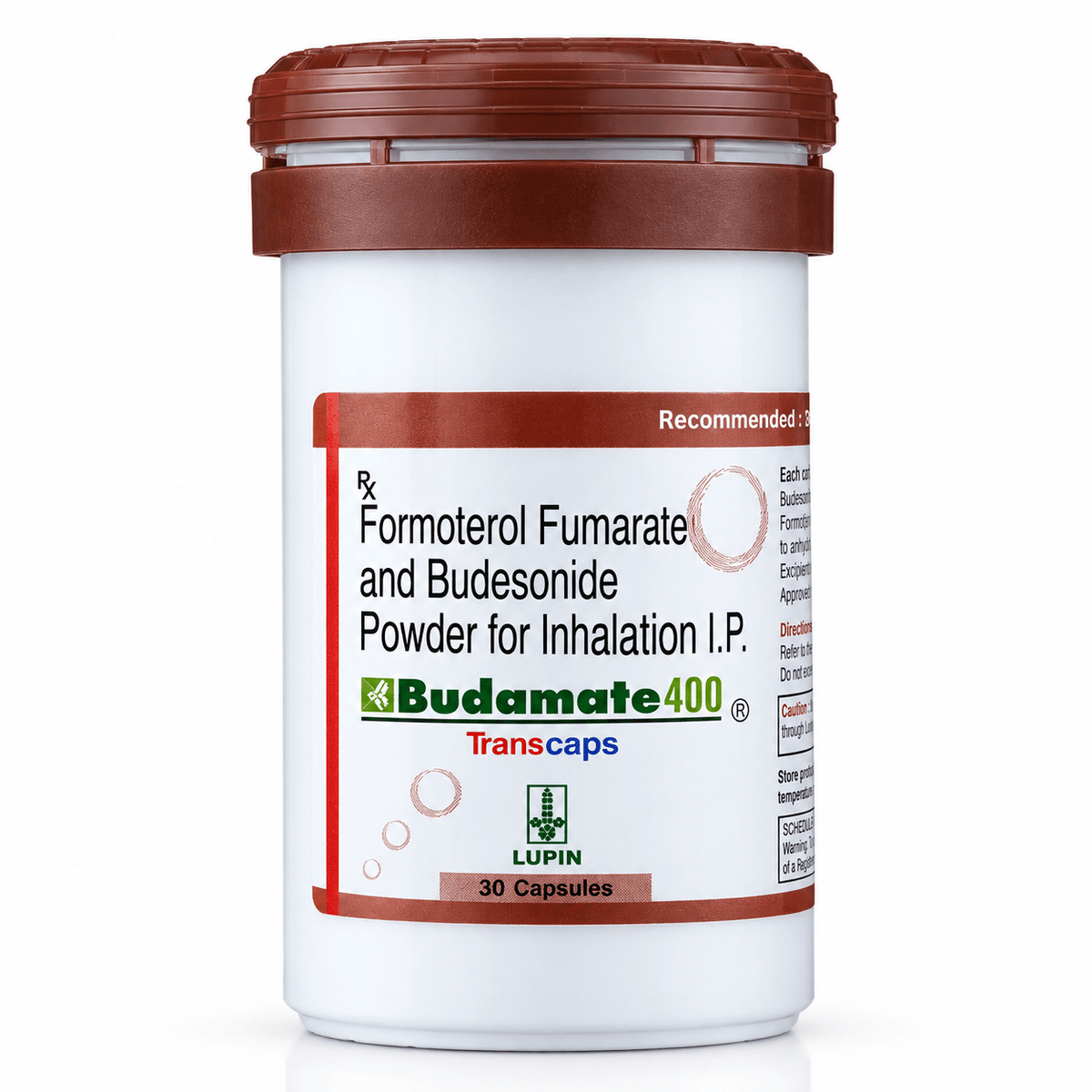 BUDAMATE 400 Transcaps 30 Capsules - HEALTH AIM PHARMACY