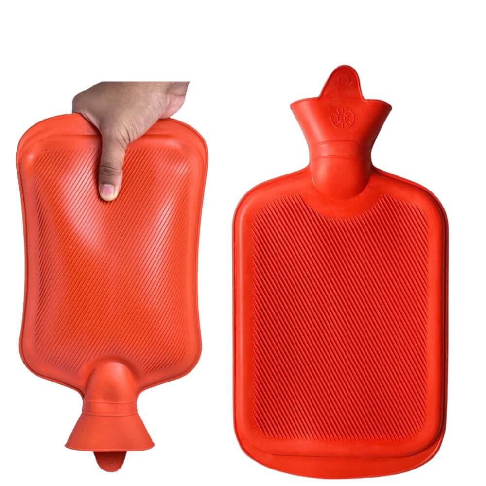 Buy 2 Litre Rubber Hot Water Bag for Pain Relief, Period Cramps & Back Pain | HealthAim.com - HEALTH AIM PHARMACY