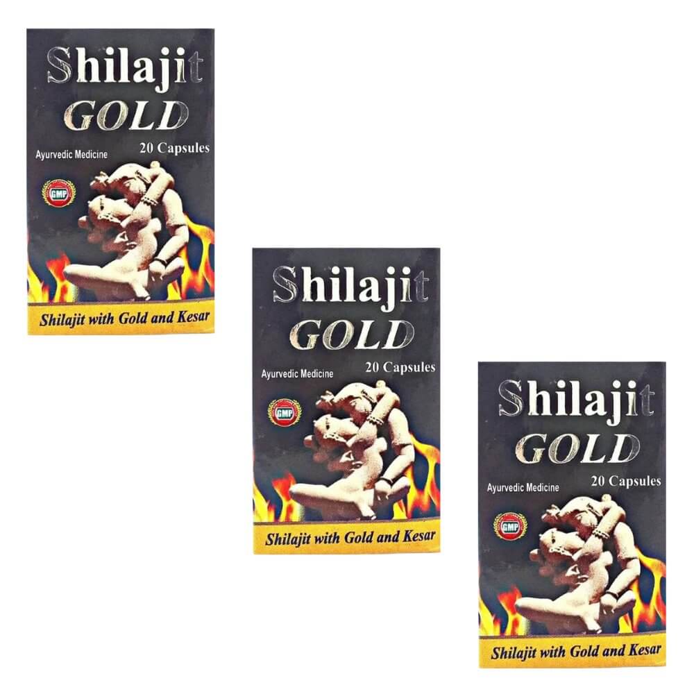 Buy Ayurvedic Best Shilajit Gold Capsule For Vigour & Vitality (Pack of 3) - HEALTH AIM PHARMACY