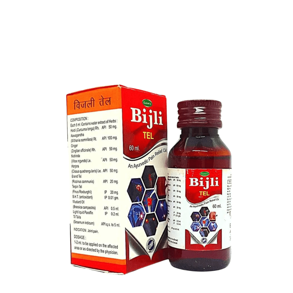 Buy Ayurvedic Eucon`s Bijli Tel For Pain Relief (Pack of 4) - HEALTH AIM PHARMACY