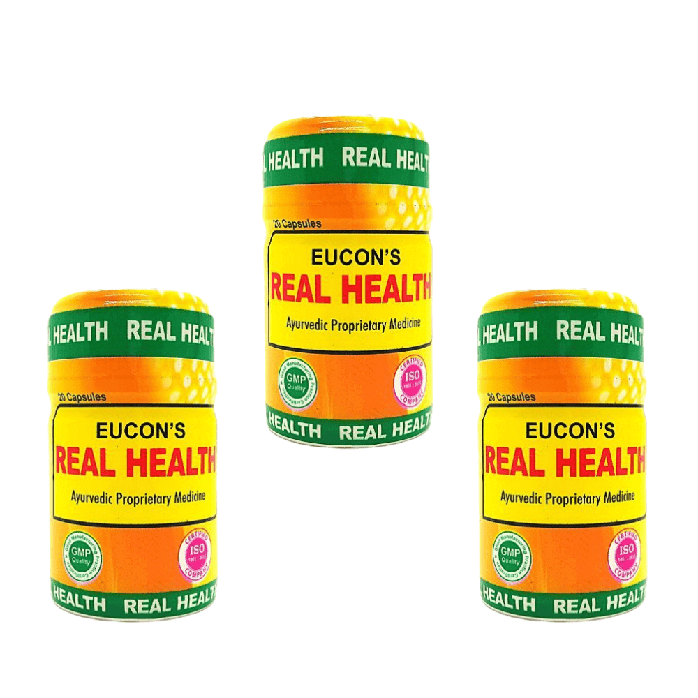 Buy Ayurvedic Eucon`s Real Health Capsule (Pack of 3) - HEALTH AIM PHARMACY
