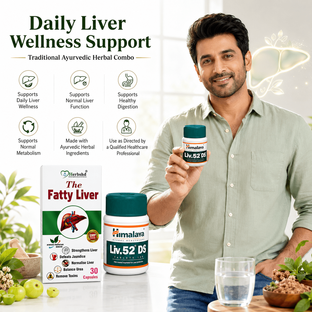 Buy Himalaya Liv.52 Tablets & The Fatty Liver Capsule (Combo Pack) - HEALTH AIM PHARMACY