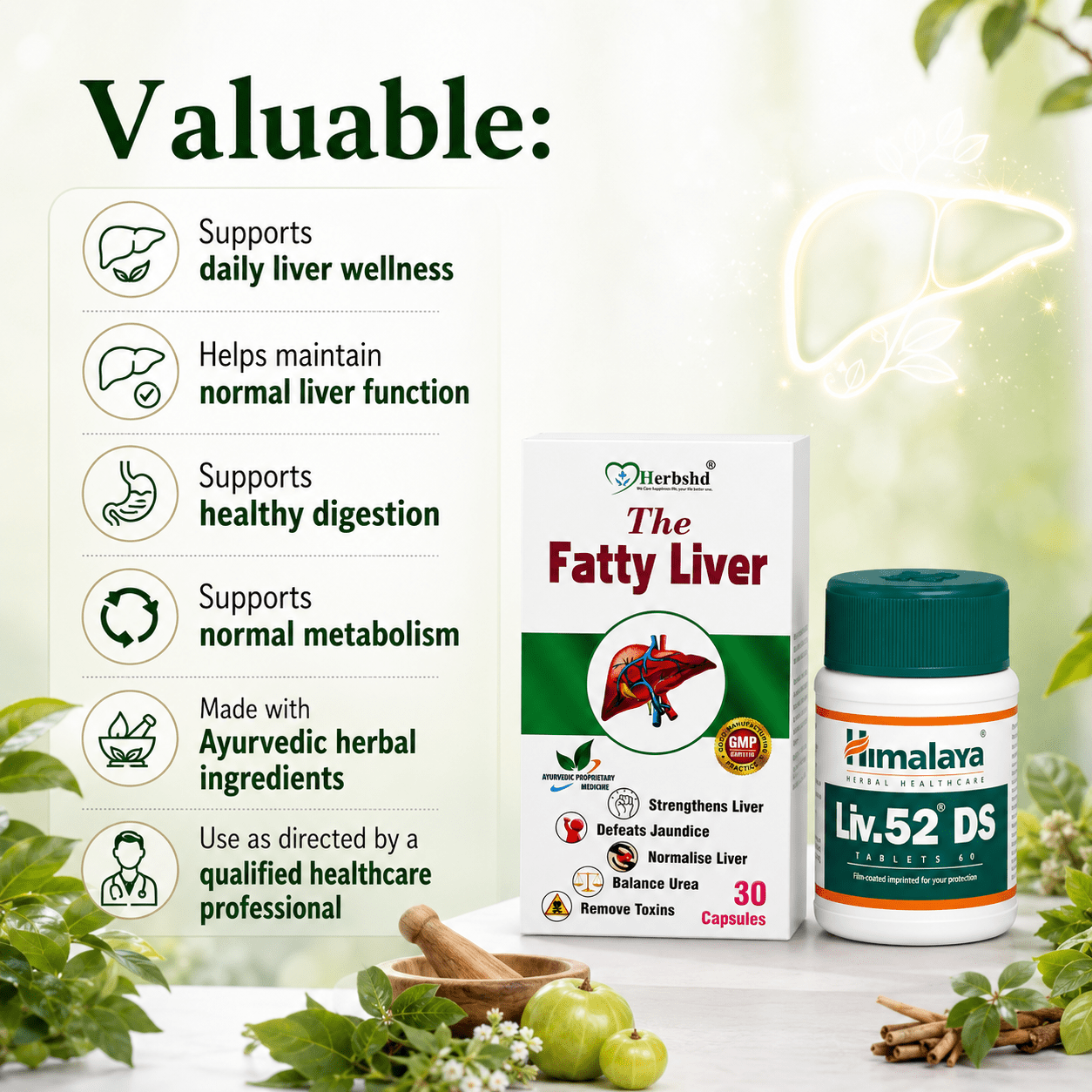 Buy Himalaya Liv.52 Tablets & The Fatty Liver Capsule (Combo Pack) - HEALTH AIM PHARMACY