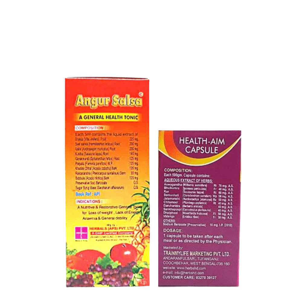 Buy Now Ayurvedic Angur Salsa Tonic & Health Aim Capsule (Combo) - HEALTH AIM PHARMACY