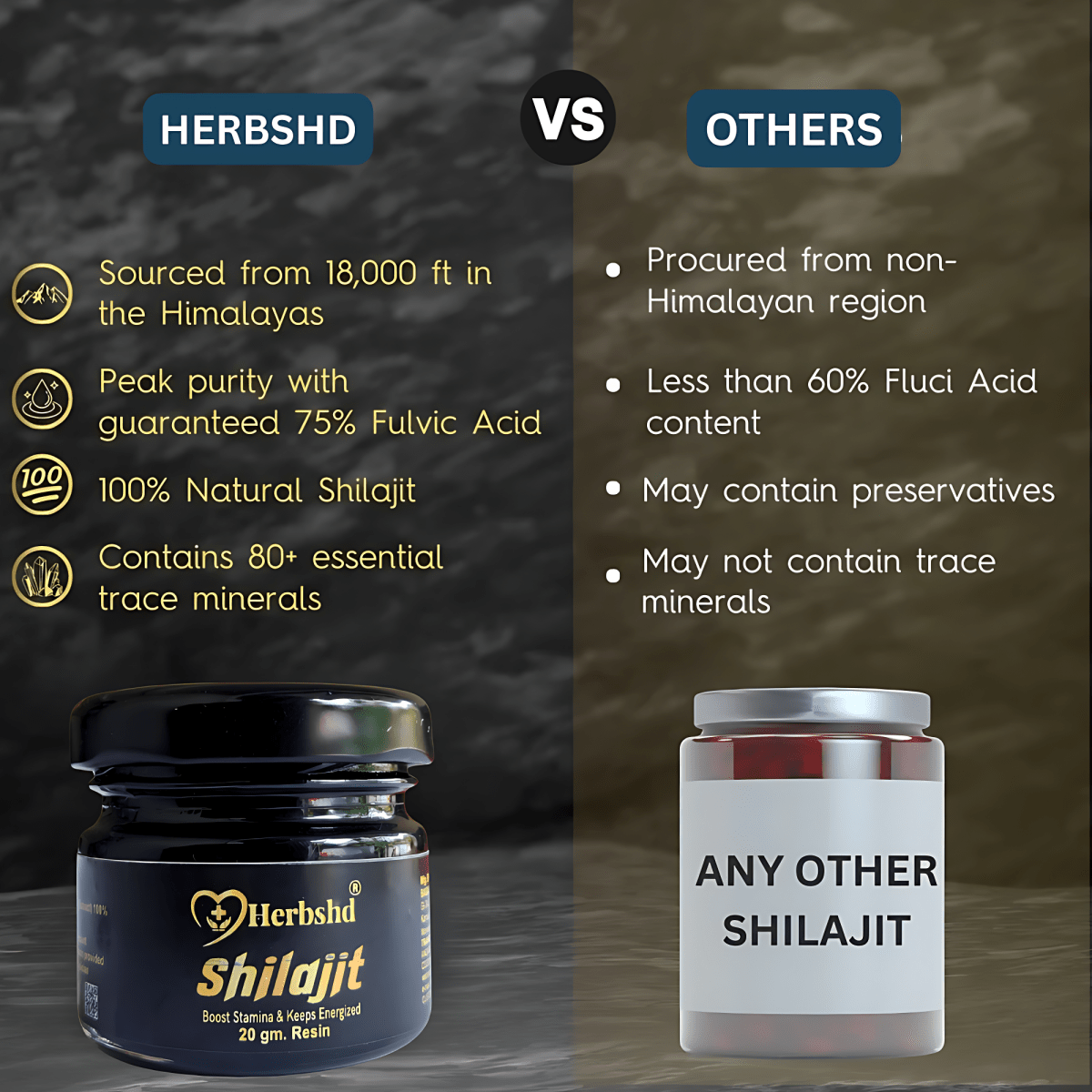 Buy pure Herbshd Shilajit Boosts Immunity & Strength - HEALTH AIM PHARMACY