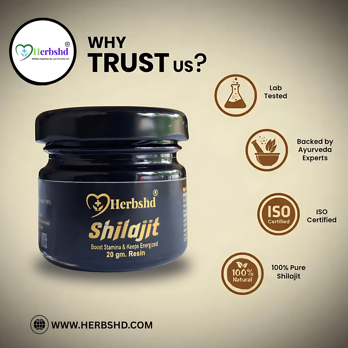 Buy pure Herbshd Shilajit Boosts Immunity & Strength - HEALTH AIM PHARMACY