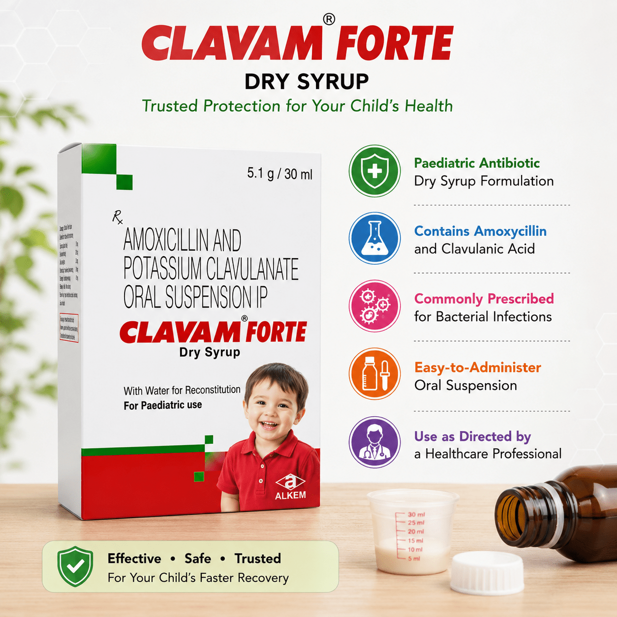 CLAVAM FORTE DRY SYRUP 30ML - HEALTH AIM PHARMACY