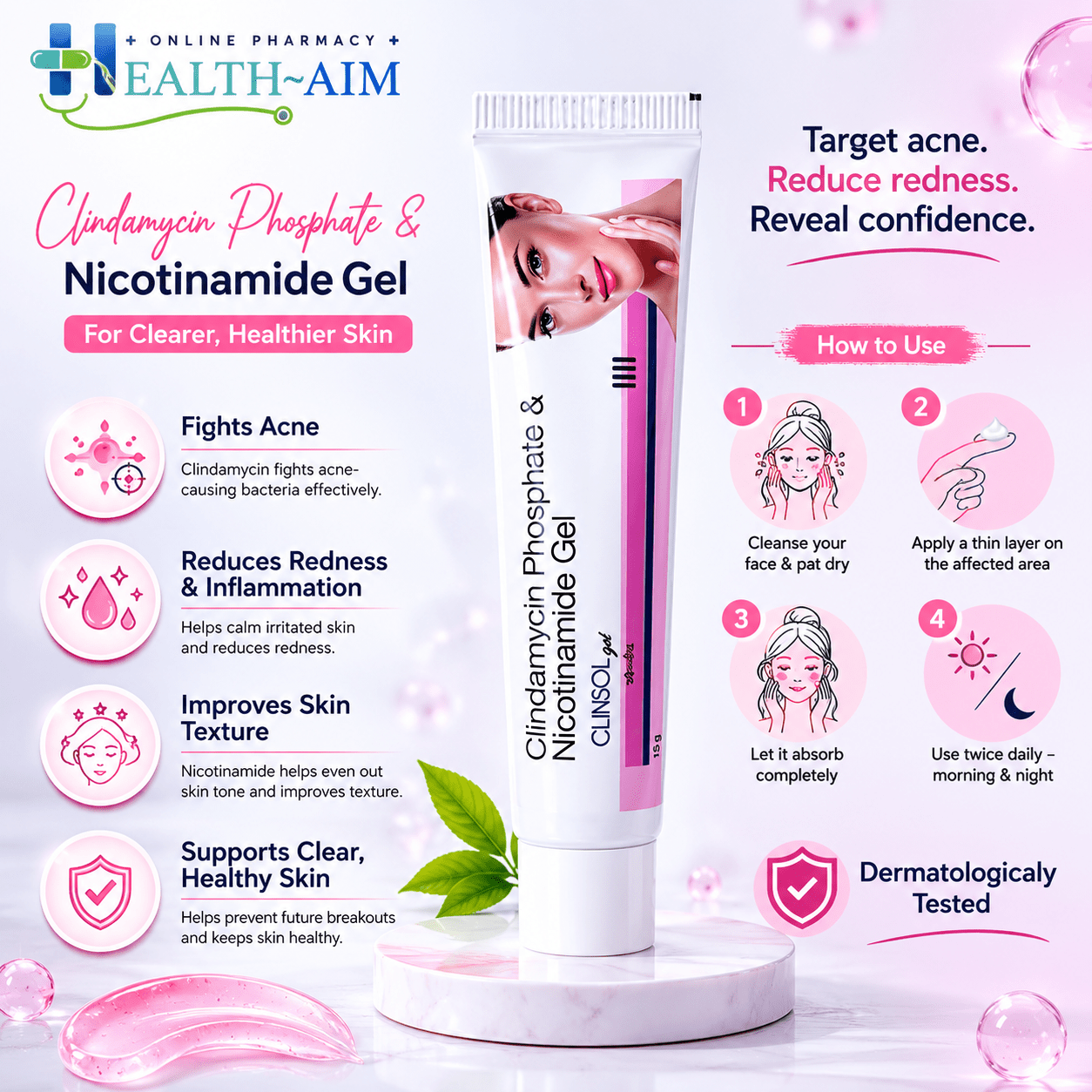 Clinsol Gel 15g for Skin - HEALTH AIM PHARMACY