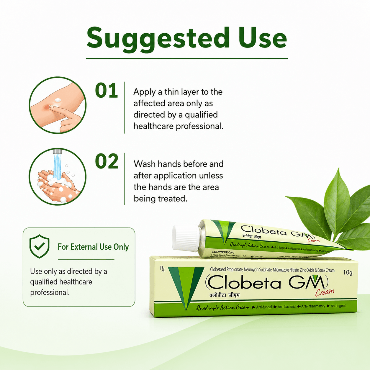 Clobeta GM Cream 10g (Pack of 8) - HEALTH AIM PHARMACY