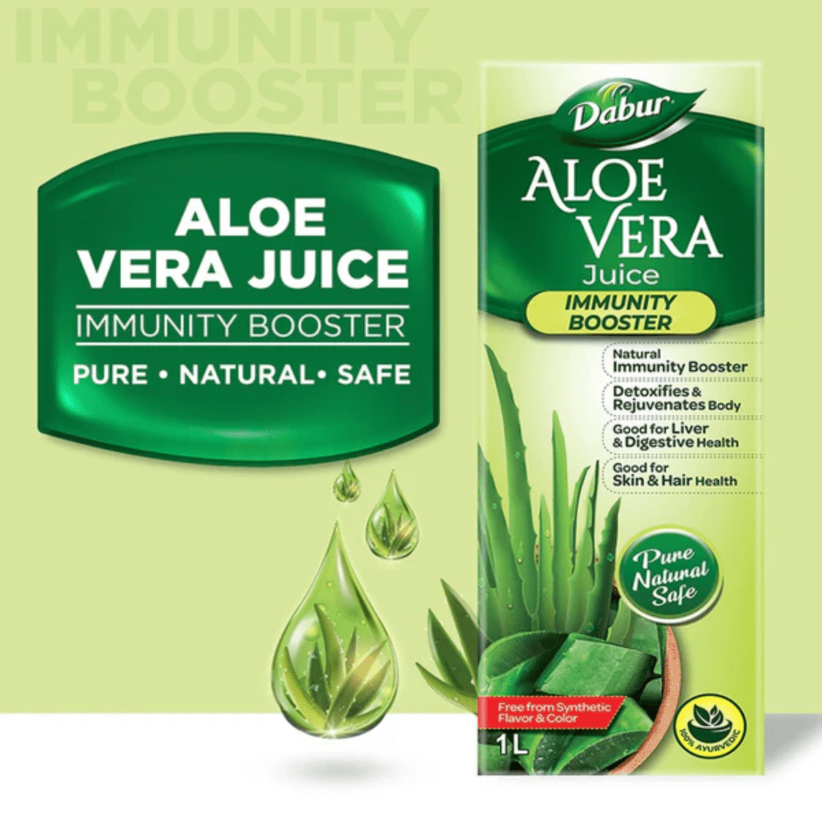 Dabur Aloe Vera Juice | For Immunity, Detoxification, Digestion, Skin & Hair - 1L - HEALTH AIM PHARMACY