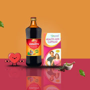 Dabur Ashokarishta Tonic & Health Aim Capsule | 450ml + 50 Cap | Combo Pack - HEALTH AIM PHARMACY