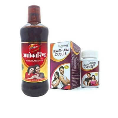Dabur Ashokarishta Tonic & Health Aim Capsule(Combo) - HEALTH AIM PHARMACY