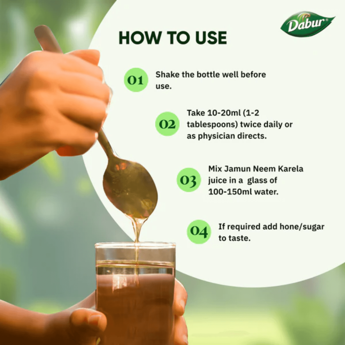 Dabur Jamun Neem Karela Juice | Control Blood Sugar Levels and Bad Cholesterol | Metabolic & Digestive | 1L - HEALTH AIM PHARMACY