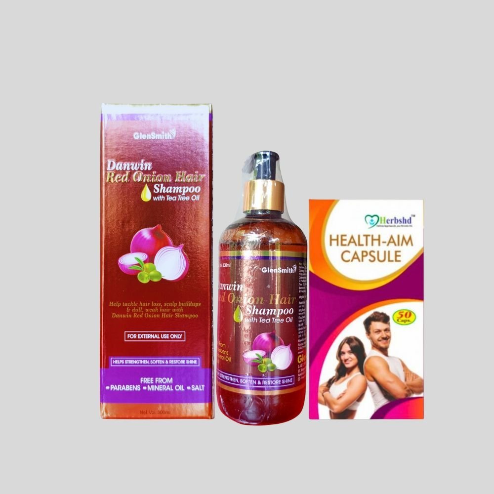 Danwin Red Onion Hair Oil & Health Aim Capsule(combo) - HEALTH AIM PHARMACY