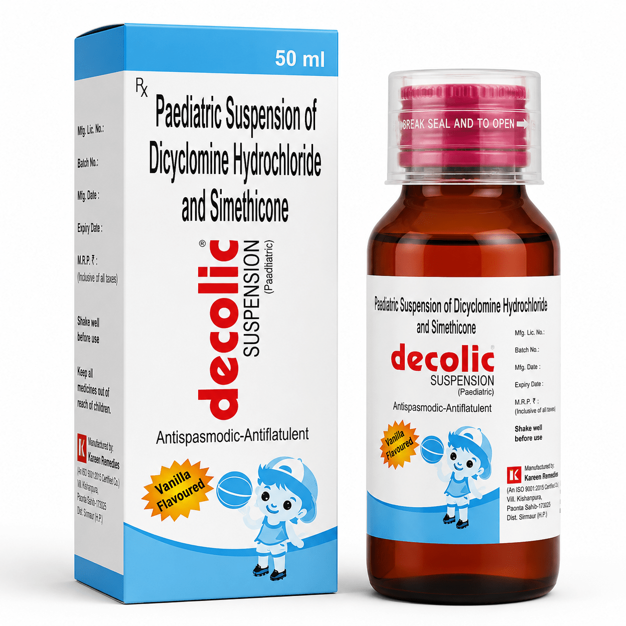 decoLIC Oral Suspension Vanilla 50ml - HEALTH AIM PHARMACY
