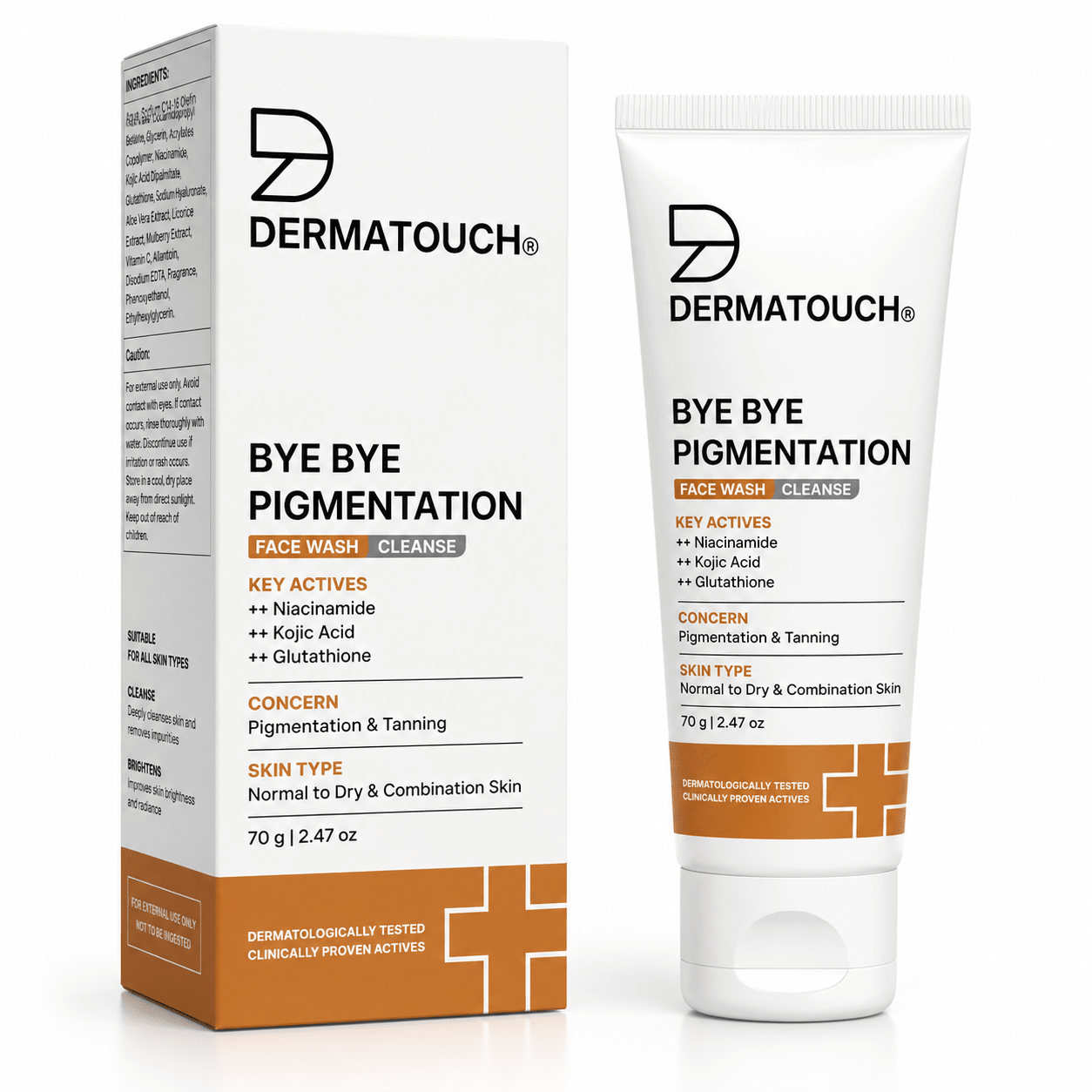 Dermatouch Pigmentation Face Wash & Ayurvedic SkinRog Capsule Combo - 70g + 30 Cap - HEALTH AIM PHARMACY