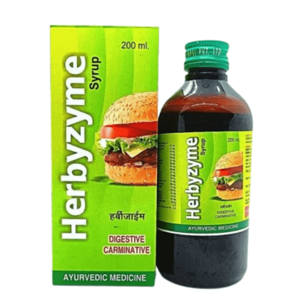 Digestive Medicine Herbyzyme Syrup - 200ml. ( pack of 6) - HEALTH AIM PHARMACY