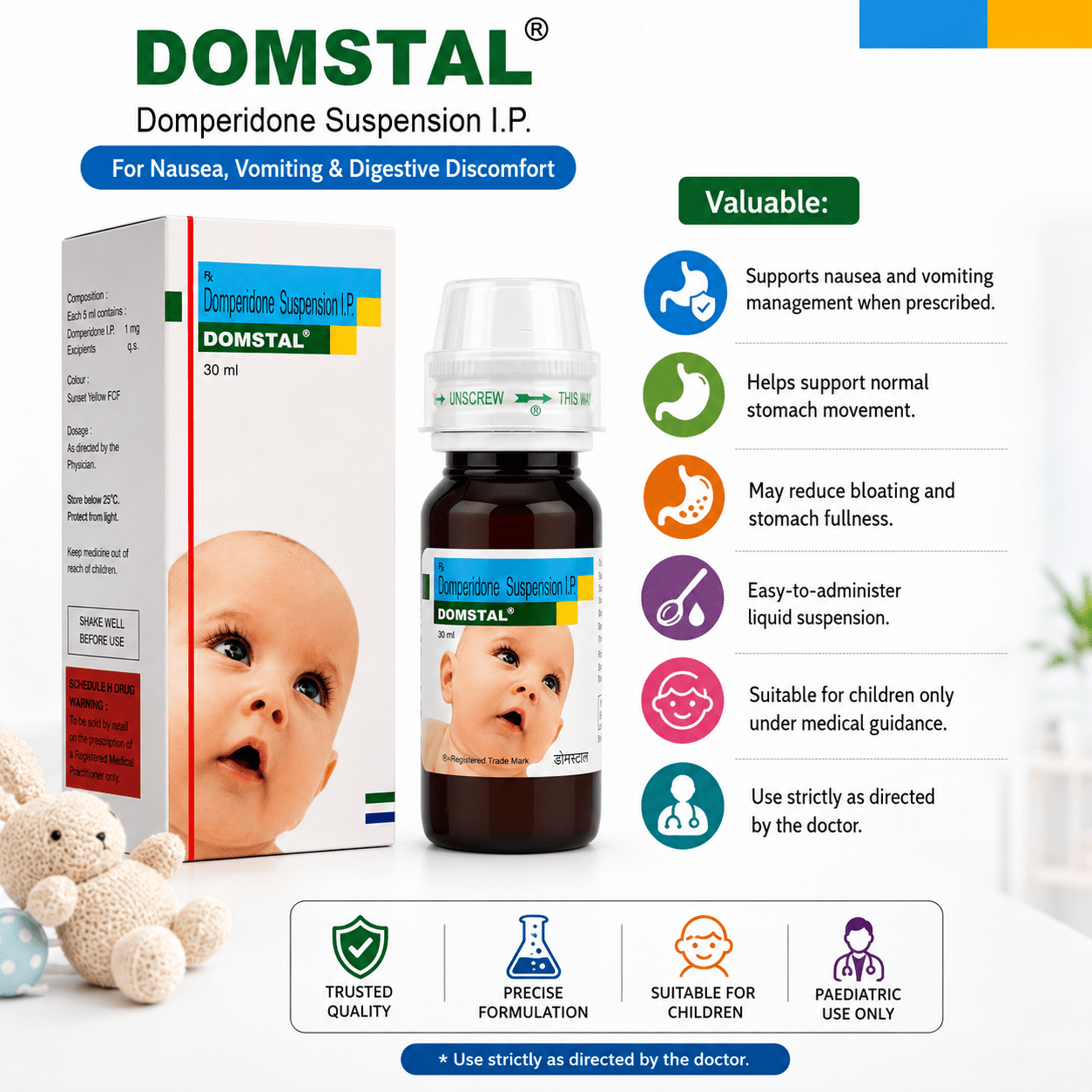 Domstal Suspension 30ml - HEALTH AIM PHARMACY