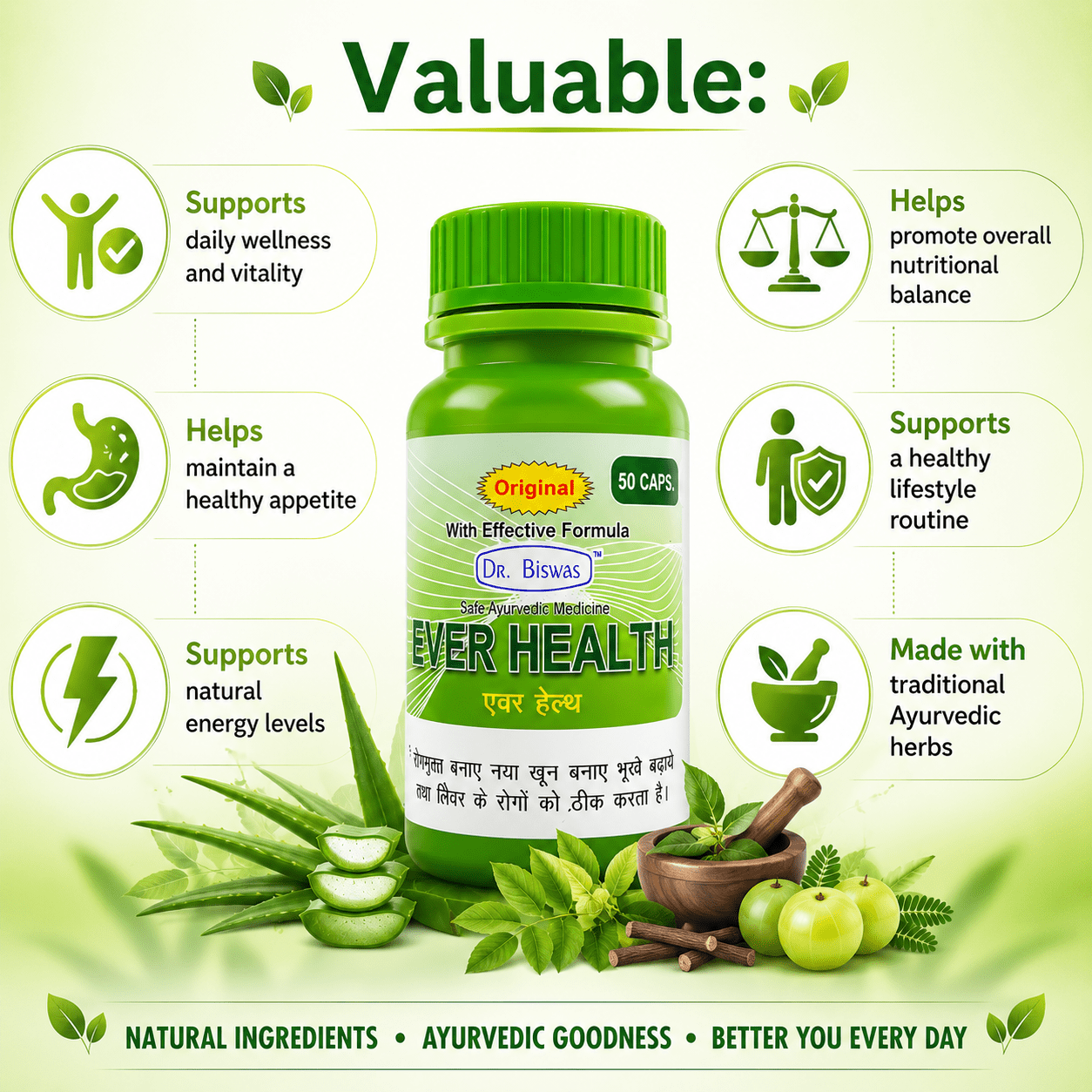 Dr. Biswas Ever Health Capsule Pack of 3 | Ayurvedic Wellness Capsules (150 Capsules) - HEALTH AIM PHARMACY