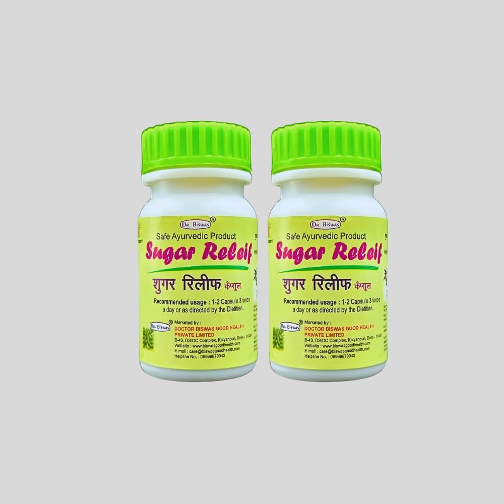 Dr. Biswas Sugar relief Capsule. (pack of 2) - HEALTH AIM PHARMACY