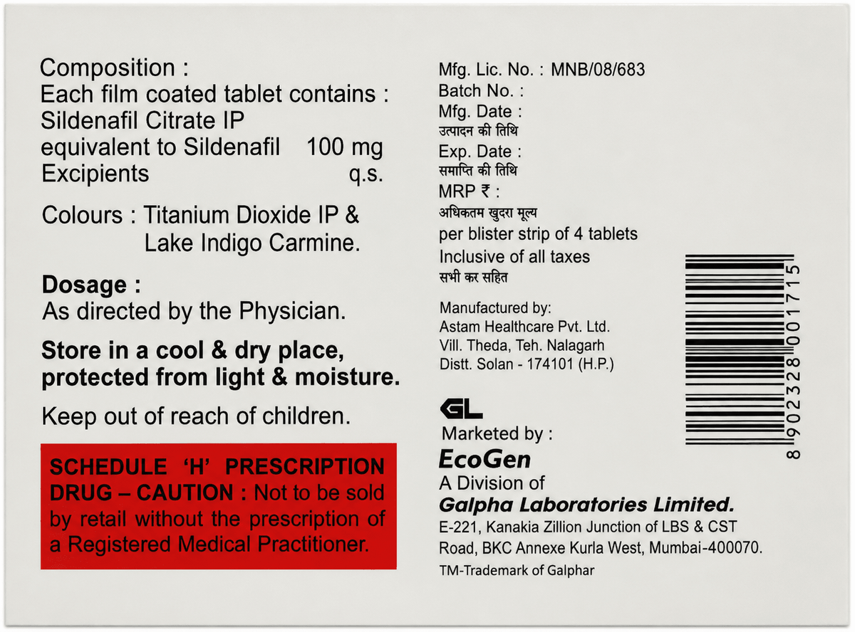 Dr X 100mg Tablet - HEALTH AIM PHARMACY