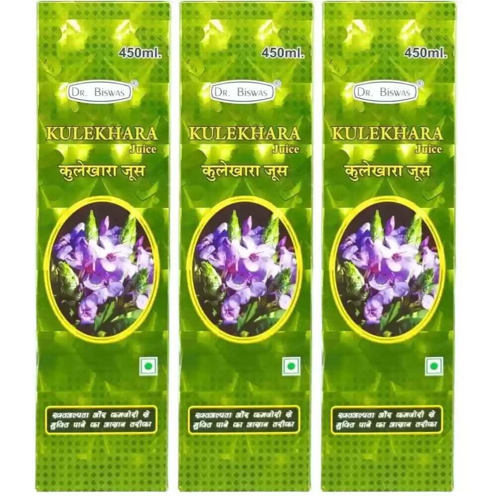 Dr.Biswas Kulekhara Juice for low BP 450ml (pack of 3) - HEALTH AIM PHARMACY