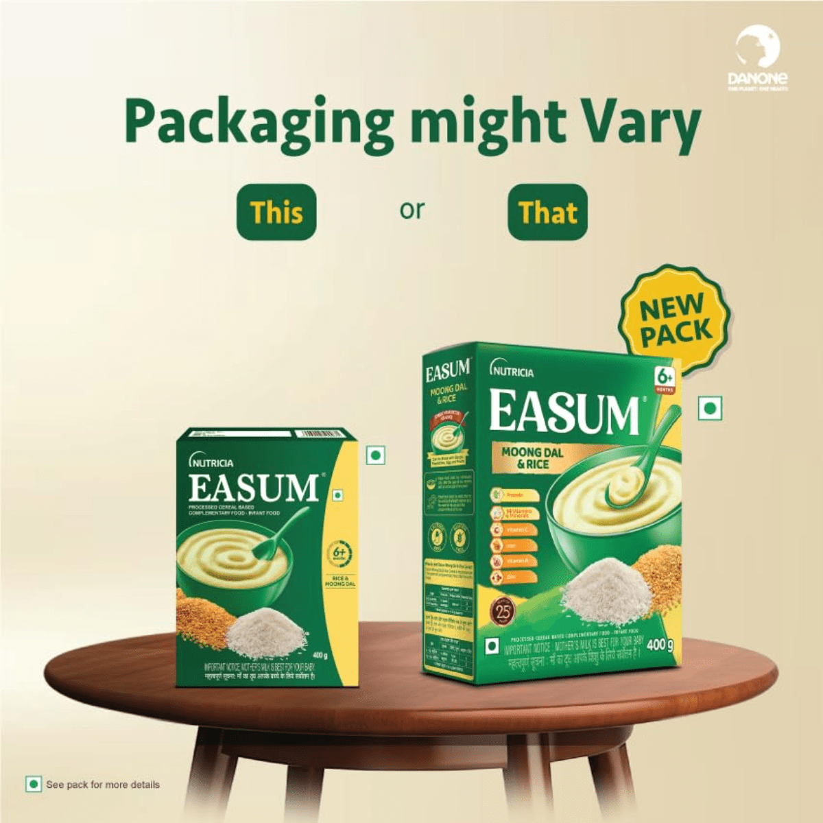 Easum Baby Cereal Rice & Moong Dal (6+ Months) | Healthy Infant Food – 400g - HEALTH AIM PHARMACY