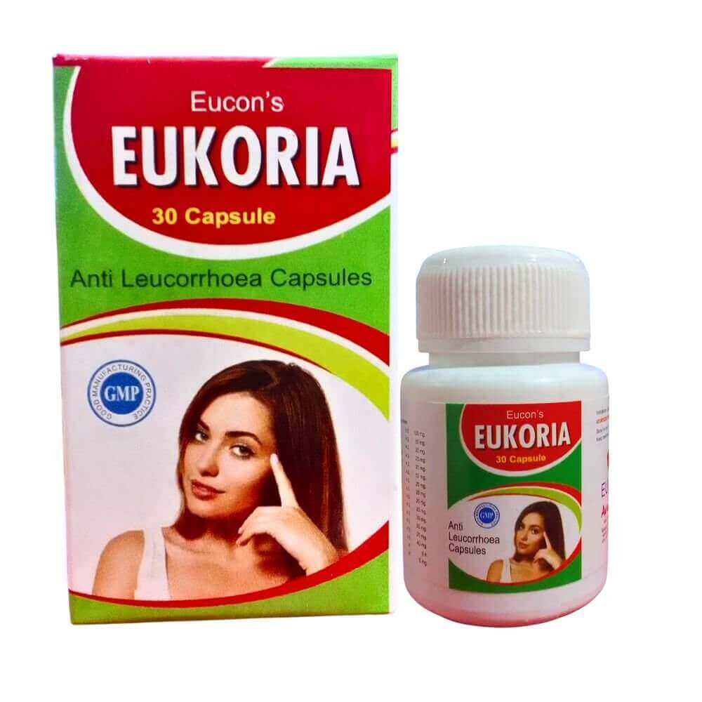 Eucon's Eukoria Anti Leucorrhoea Capsules (pack of 2) - HEALTH AIM PHARMACY