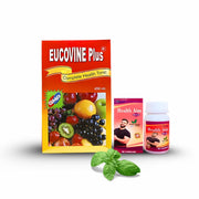 Eucovine Plus Ayurvedic Complete Health Tonic & Health Aim Plus Capsule | 450ml + 30Cap | Combo Pack