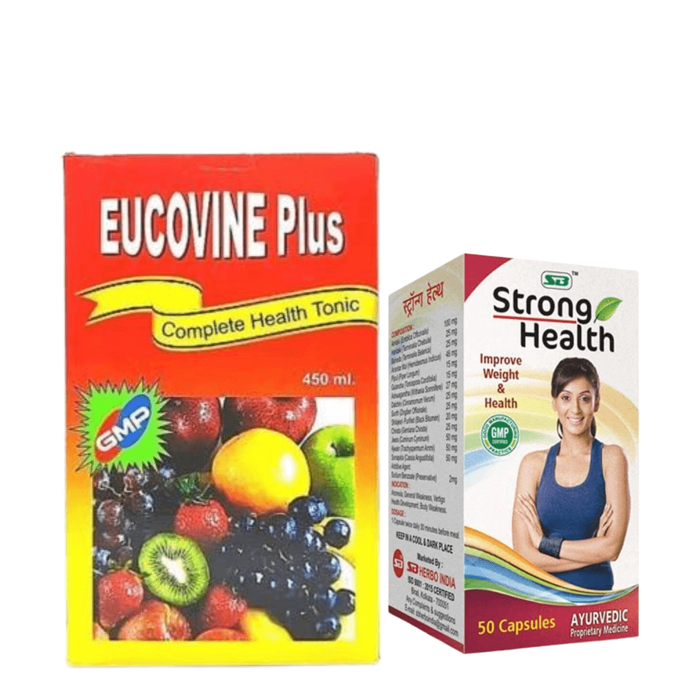 Eucovine Plus Syrup &amp; Strong Health Capsule (Combo Pack) - HEALTH AIM PHARMACY