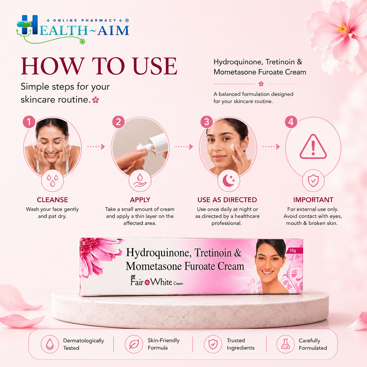 Fair & White Cream 15g - HEALTH AIM PHARMACY