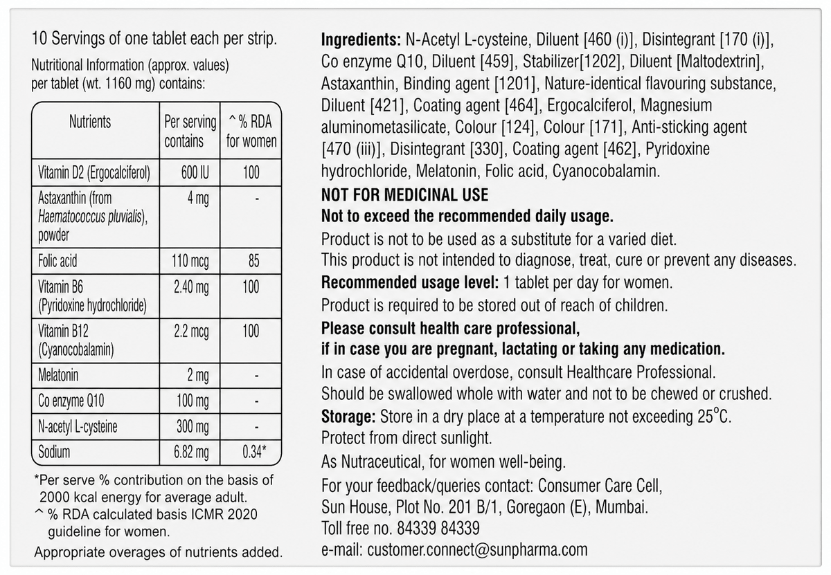 Fertisure Fem Nutraceutical Tablet For Women - HEALTH AIM PHARMACY