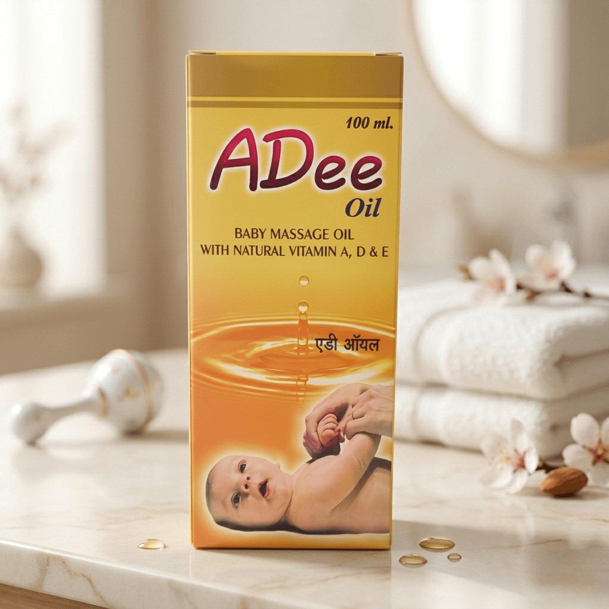Full Baby Care Combo Pack | Ayurvedic ADee Massage Oil + Dermadew Lotion + Mamaearth Face Cream + Himalaya Baby Powder + E - Dew Baby Soap +(Free Baby Wipes) | Combo Pack - HEALTH AIM PHARMACY