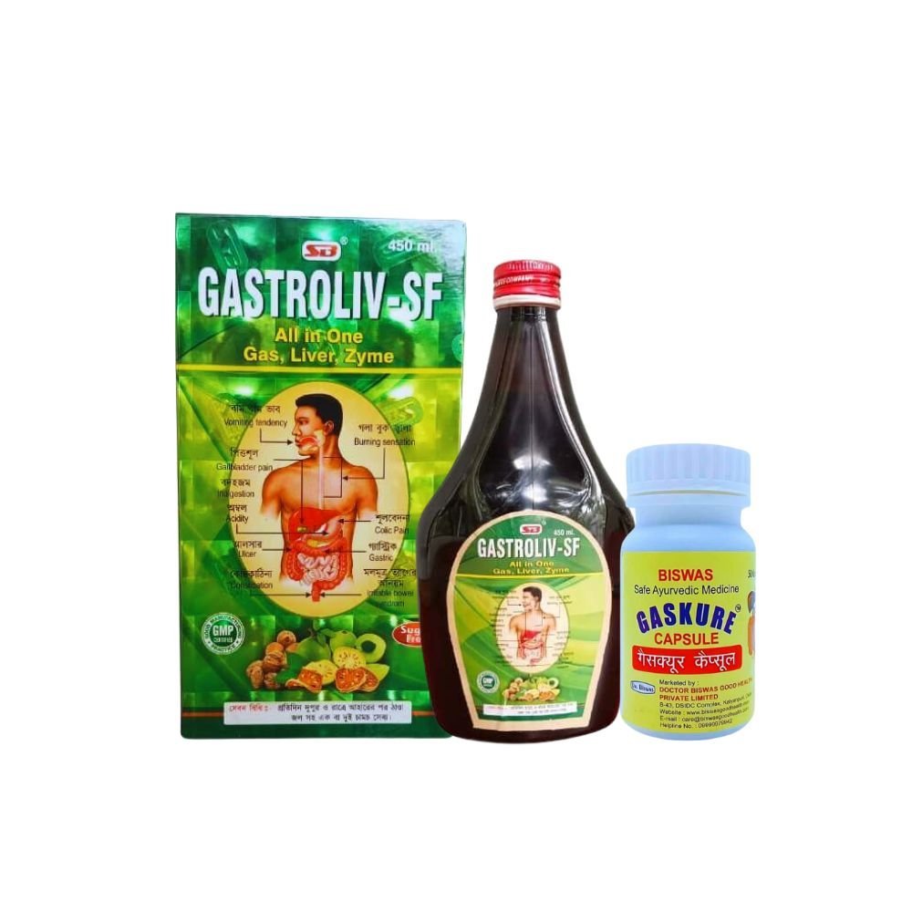 Gastroliv - SF Syrup & Gaskure Capsule (Combo Pack) - HEALTH AIM PHARMACY