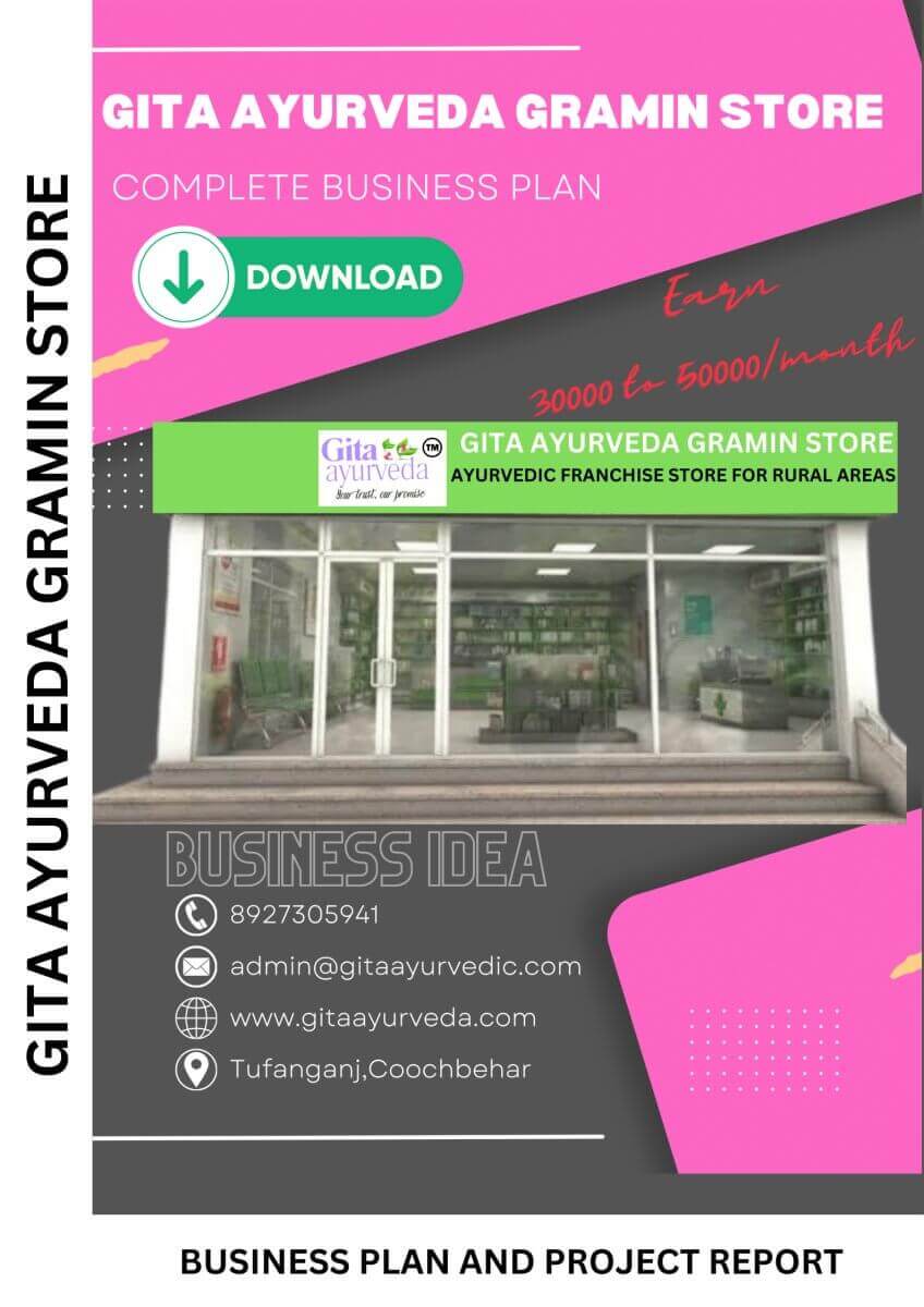 GITA AYURVEDA GRAMIN STORE BUSINESS PLAN /PROJECT REPORT/BUSINESS IDEA - HEALTH AIM PHARMACY