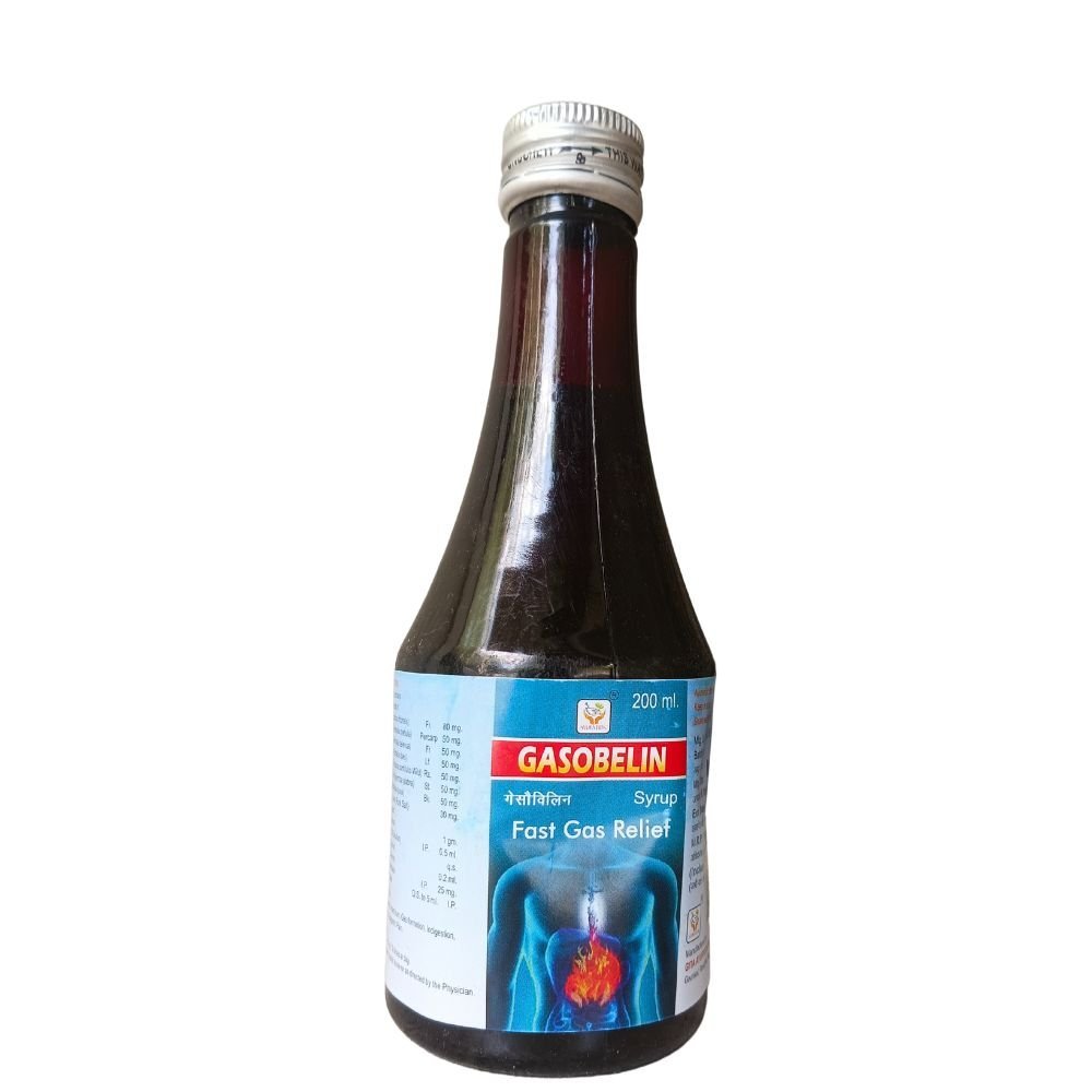 Gita Ayurvedic Fast Gas Relief Gasobelin Syrup 200ml. (pack of 4) - HEALTH AIM PHARMACY